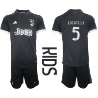 Maglie da calcio Juventus Manuel Locatelli #5 Terza Maglia Bambino 2023-24 Manica Corta (+ Pantaloni corti)